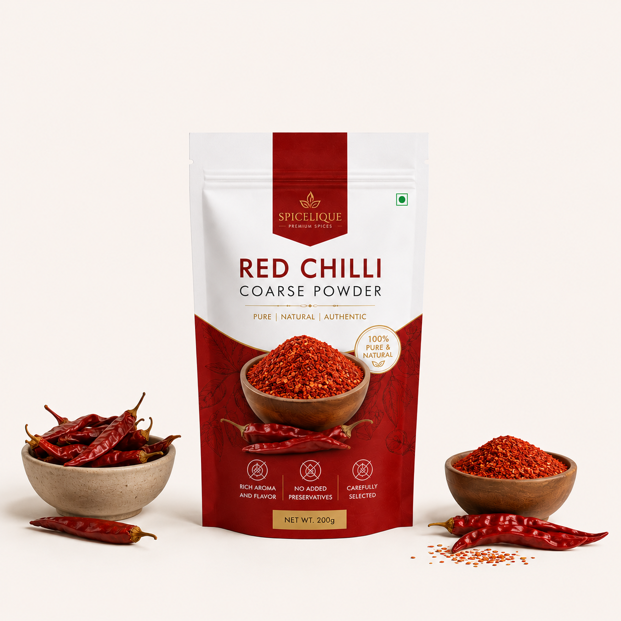 Home red chilli coarse powder